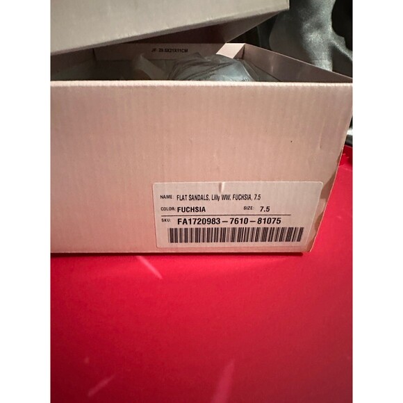 JustFab Lilly Fuchsia Tie Up Gladiator Sandals Size 7.5 WW NWT - Picture 5 of 5